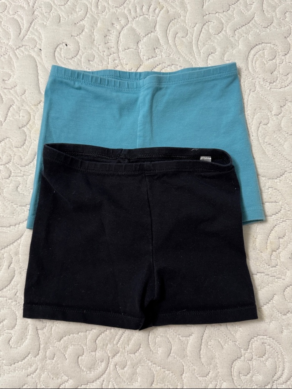 Primary Kids Stretch Shorts - Black & Teal